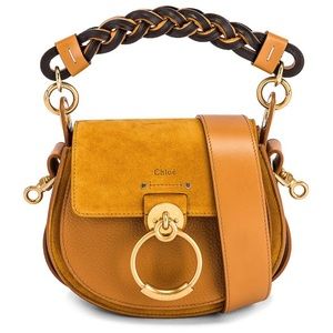 Chloe Small Tess Suede & Grained Calfskin Bag